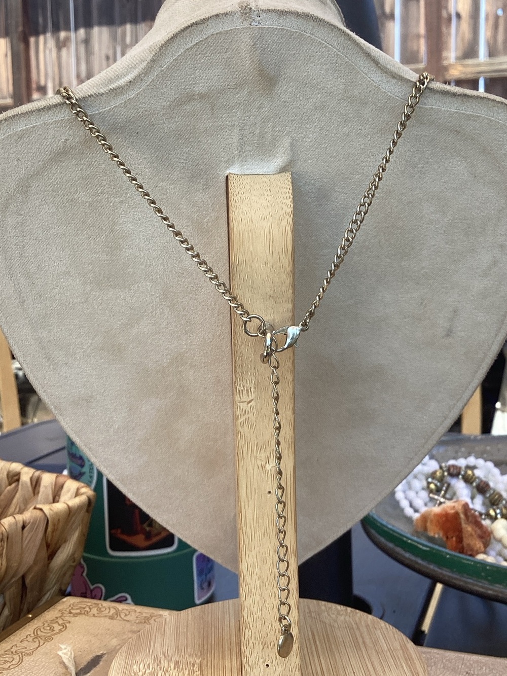 Statement Geometric Multicolor Pendant Necklace - Gold Chain - Picture 2 of 3